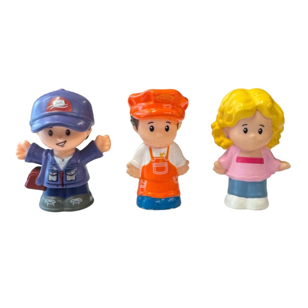 Fisher Price Little People Ethan Mail Carrier-Train Engineer Conductor-Mother